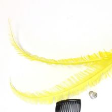 Long Cut Yellow Ostrich Feather